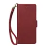 Adecuado para funda de cuero iPhone 18 Pro, Samsung S26 billetera con ranura para tarjeta patrón de piel de vaca hebilla lateral funda protectora A27 color sólido