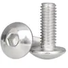 Tornillos de hierro zincado blanco de cabeza plana grande con hexágono interior, tornillos para máquina de cabeza semiredonda tipo paraguas, tornillos para chapa de muebles M4/M6
