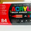 Caneta marcadora acrílica líquida de ponta macia, sem necessidade de pressionar, bestseller internacional, para arte DIY de estudantes e pintura profissional