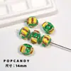 Corazón Slash Lindo Colorido Cuentas Pintadas a Mano Joyería Hecha a Mano DIY Collar Hecho a Mano Pulsera de Cuentas Cadena para Teléfono Móvil Cuentas Sueltas