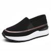 Zapatillas de Cuero Transfronterizas para Mujer, Zapatos Casuales de Suela Gruesa para Primavera y Otoño para Mujer, Zapatos de Plataforma de Suela Suave, Zapatos Mocasín sin Cordones para Balancear para Mujer