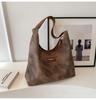 Moda retro grande bolsa para mulheres 2023 nova bolsa tote grande capacidade bolsa de ombro simples popular texturizada bolsa de viajante