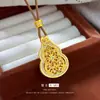 Loja de Ouro Novo Estilo Chinês Pingente de Cabacinha Fulu Abridor Cravejado com Diamantes para Mulheres, Corrente de Suéter com Diamantes Cravejados de Buda Portátil Novo Estilo Chinês