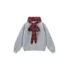Moletom com Capuz Xadrez de Alça Estilo High Street Outono/Inverno Transfronteiriço Americano Moda Casual Unissex Atacado