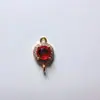 Chapado en Cobre Color Oro Verdadero 18K Pulsera Redonda de Circonita Colgante Doble Collar Pendientes de Cristal Material para Hacer Pendientes DIY Accesorios