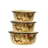 Bacia de Porcelana Esmaltada Espessa Exportada para a Rússia Bacia Funda para Preparo de Alimentos Bacia de Cozinha Esmaltada Bacia para Lavar Carne Esmaltada Tamanho Grande