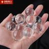 Bola Pequena de Cristal Branco Natural de Alta Qualidade e Altamente Transparente, Conta Redonda de Cristal Bruto Polido, Bola de Cristal Branco do Conjunto das Sete Estrelas, Peça de Decoração para Casa