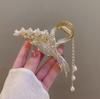 Arroz Flor Tassel Plate Hair Grab Clip Acessórios de cabelo Back Head Antique Hairpin Crianças Hairpin Verão Flor Shark Clip Headwear