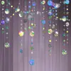 Espejo de Boda Lentejuelas Redondas Hilo de Lentejuelas Cuentas Hilo de Cuentas de Espejo Reflectantes Cortina de Cuentas Estrella Atmósfera Aérea Adorno Colgante de Techo para Boda