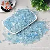 Grava de aguamarina natural partículas pequeñas grava azul al por mayor piedra de purificación y desmagnetización decoración para uñas de gota de pegamento DIY