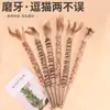 Ventas Directas de Fábrica Juguetes para Gatos Pluma de Pollo Extra Larga Palo para Provocar Gatos Campana Interactiva Plumero Resistente a Mordidas Palo para Provocar Gatos