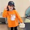 Camiseta de algodón puro para niñas, tallas mediana y grande, bonita camiseta de manga larga básica para niños, top para niña pequeña, nuevo estilo primavera y otoño 2026