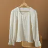 Cardigan Largo de Manga Larga Hueco Nuevo Estilo Verano para Mujer Holgado Modelo Verano 2024 Hermosa Camisa Transparente de Malla