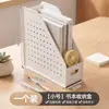 Suporte para Livros Caixa de Armazenamento de Mesa para Livros Organizador de Livros Painel Perfurado para Estudantes Prateleira de Armazenamento para Dormitório Escritório Gadget