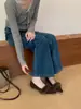 Primer Encuentro Temporada 2026 Nuevo Otoño Estilo Coreano Peludos Puntiagudos Bajos Zapatos de una Sola Pieza para Mujer Ocultos en Altura Zapatos de Commuting de un Paso