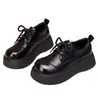 Outono 2026 Novos Mocassins Retrô Japoneses Femininos com Cadarço Emagrecedores com Cadarço Solado Macio Confortável Solado Grosso Sapatos Individuais Femininos
