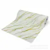 Adesivos de parede autoadesivos IXPE transfronteiriços, fundo branco com padrão de onda de fio de ouro fino, rolo de renovação de papel de parede brilhante, atacado