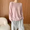 Tejido de punto de mezcla de alpaca, Tencel y lana para principios de otoño, Cárdigan holgado tipo nube, Perezoso, Directo de fábrica