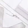 Cadena Universal Tipo Pasador Forma O para Mujer, Cadena Sencilla y Casual con Colgante a Juego, Cadena Clavicular de una Sola Cadena Ajustable