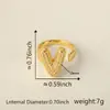 Anillos Versátiles Europeos y Americanos Transfronterizos de 26 Letras de Cobre Incrustados con Circonita Nicho Abierto Lujo Accesible Joyería que No se Desvanece Joyería de Mano para Mujeres