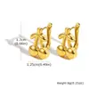 Aretes de Acero Inoxidable tipo Ear Cuff Dorados con Diamantes Blancos Mariposa Delfín Cereza Abeja para Mujer 747