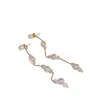 Nuevos Pendientes Largos con Borlas y Perlas Tendencia 2025 para Mujer Diseño de Nicho Coreano Pendientes de Botón Versátiles Elegantes