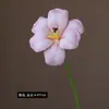 Flor Artificial Rama Única Cara Sonriente Tulipán Abierto Borde Rizado Fotografía de Boda Decoración de Paisajismo del Hogar Adornos Flores Falsas