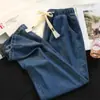 Jeans Retrô Primavera e Outono Masculino Reto Largo Tendência Perna Larga Streetwear Americano Versátil Casual Calça Longa para Homem