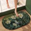 Comércio Exterior Especializado em Tapetes de Chão de Lama Diatomácea Estilo Pintura a Óleo para Uso Doméstico, Resistentes a Manchas, Absorventes de Água, Secagem Rápida, Tapetes Antiderrapantes para Banheiro
