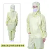 Ropa Libre de Polvo Clase 100 con Protección Diagonal de Malla en Tirante, Ropa Antiestática para Salas Limpias, Ropa de Trabajo Antiestática de Laboratorio