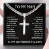 Collar de cadena cubana de hip-hop de personalidad europea y americana transfronterizo para hombre, para enviar a familiares y amigos, tarjeta de bendición, caja de regalo, joyería exquisita