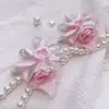Flores Rosa Tridimensionais Exquisitamente Bordadas Acessórios Decorativos DIY para Bolsas, Sapatos, Chapéus, Decorações Florais, Acessórios de Vestuário, Apliques de Flor para Sapatos