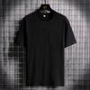 Camiseta de Manga Corta para Hombre 26 Hilos Algodón Peinado 180g Cuello Redondo Color Sólido Casual Estilo Coreano Ajustada Moderna Simple Manga Media