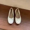 ¡Aumento de altura oculto! Zapatos de un solo color con lunares y lazo estilo coreano, zapatos de boca poco profunda para mujer, otoño invierno, estilo retro francés, zapatillas de ballet, zapatos planos