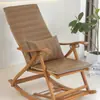 Cojín Reclinable Verano Hielo Vid Grosor Esponja Cojín Mecedora Plegable Silla Bambú Perezosa Verano Hielo Seda Refrigerante Esterilla Cojín Asiento