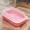 Caixa de areia para gatos semi-fechada grande anti-respingo vaso sanitário para gatos gatinho para gato suprimentos para gatos enviar pá de areia para gatos atacado