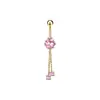 Conjunto de Cinco Peças de Piercings de Umbigo, Piercings de Umbigo Mais Vendidos da Amazon, Piercings de Umbigo com Zircônia, Joias de Piercing