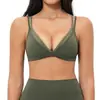 Sujetador de Yoga Transfronterizo Sin Costuras con Diseño Falso de Dos Piezas, Espalda Hermosa, Ropa Interior de Bloques de Color, Sujetador Deportivo Casual para Correr al Aire Libre para Mujer 6116