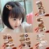 Accesorios para el cabello para niños, horquillas de café con leche, otoño e invierno, nuevo estilo, horquillas de felpa sin pelo para niñas, lindas horquillas laterales con clip para bebés.