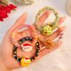 Anillo de pelo de peluche de color navideño, bonito muñeco de nieve con forma de estrella, cuerda de goma para el pelo para niñas, accesorios para el pelo para niños