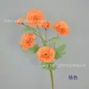 Flores artificiais para decoração de cena de casamento, decoração de casa, ornamentos de sala de estar, crisântemo de 6 cabeças, crisântemo escovado de haste única