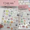 Adesivos de unha de plástico fofos miniteen animal estrela animal suporte estilo coreano ins fofo adesivo traseiro à prova d'água diy