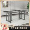 Suporte de Perna de Mesa de Ferro Forjado Suporte de Perna de Mesa de Jantar de Laje de Rocha Mármore Metal Mesa de Escritório Mesa de Chá Suporte de Perna Prateleira de Mesa de Chá de Placa Grande