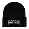 Carta transfronteriza conjunto familiar padre-hijo gorros con bordado DAD MAMA MINI gorros de punto gorros de lana gorros tipo suéter