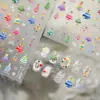 Pegatinas para Uñas Árbol de Navidad Tiesu Tl409 Coloridas en Relieve Estilo Navideño Copo de Nieve Estrella Lazo Pegatinas para Uñas