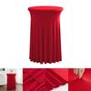 Venta al por mayor moderno simple sentido de alta gama rojo comercial reunión cóctel bar set redondo falda de sol elástico juego de mesa
