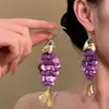 Luz Cintilante~ Brincos de Disco Escama de Peixe Estilo Férias Ganchos de Orelha Retrô Únicos Exagerados Brincos Prontos para Fotos na Praia