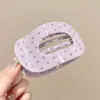 Presilha de bico de pato marrom de cachorro coreano, presilha elegante para coque torcido, presilha de cabelo volumizadora para a parte de trás da cabeça, acessório de cabelo de alta qualidade