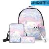 Mochila para estudiantes con estampado 3D de Sanrio Melody, conjunto de tres piezas, nueva mochila para estudiantes