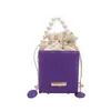 2026 Nuevo Moderno Elegante Popular Bolso de Mano de Perlas Personalidad Cordón Cadena Hombro Único Cruzado Pequeño Cuadrado